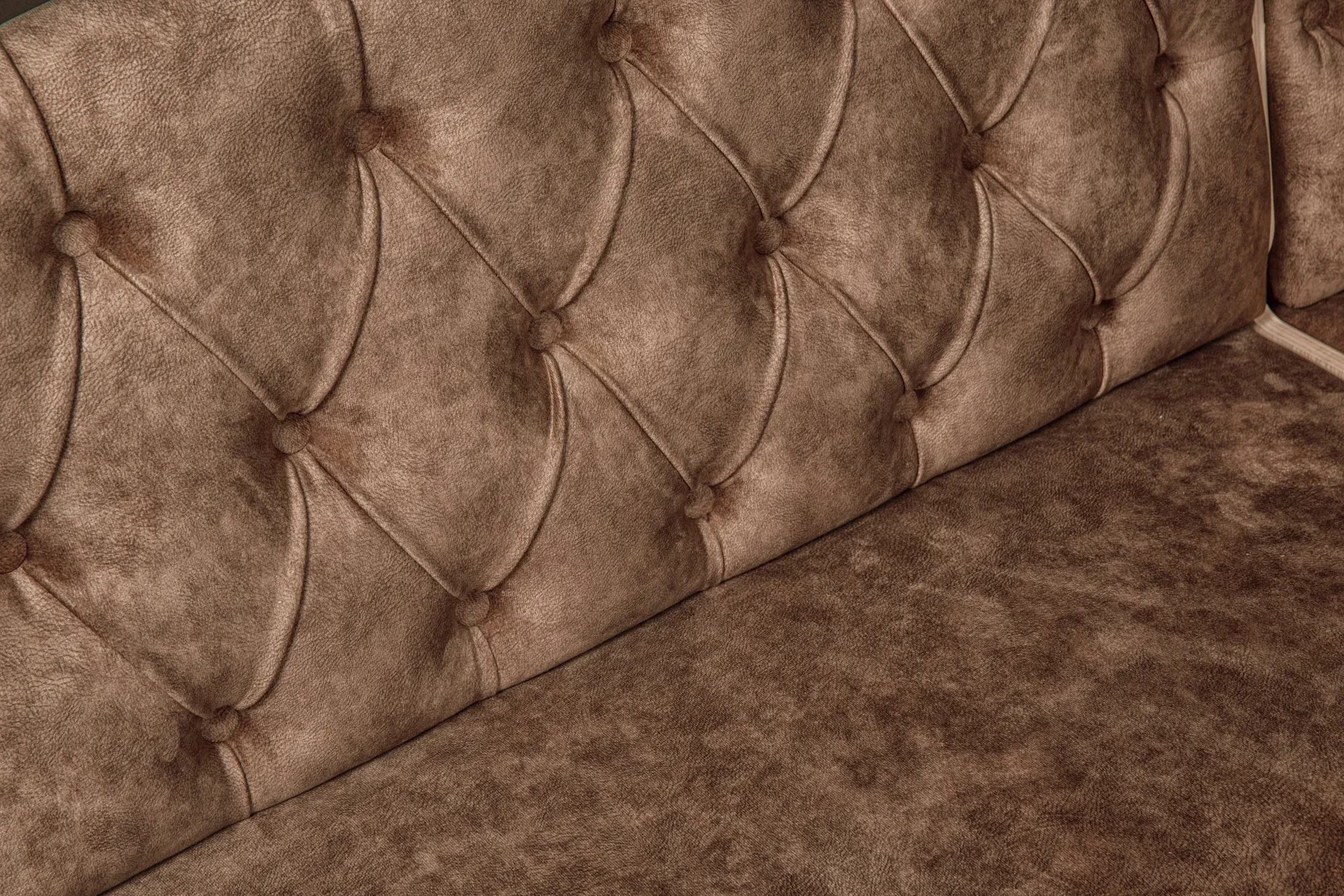 Кухонный уголок «Орхидея ЛЮКС» Ясень/Коньяк (ШхВхГ) 1500х850х1100 мм