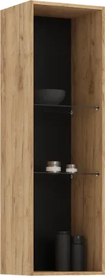 Пенал-стекло навесной Ненси LOFT (исп. 2) ЛДСП Дуб крафт/дуб крафт 40 см