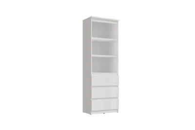 Стеллаж «Челси» Белый глянец/белый (ШхВхГ) 602х1796х386 мм