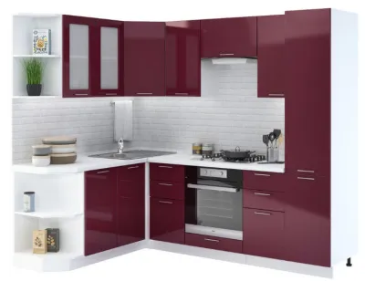 Кухня «Ксения» Бордо глянец 