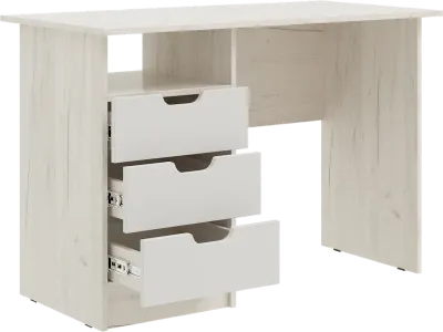 Стол с ящиками Юниор-4 Шарли белый/крафт белый 110 см