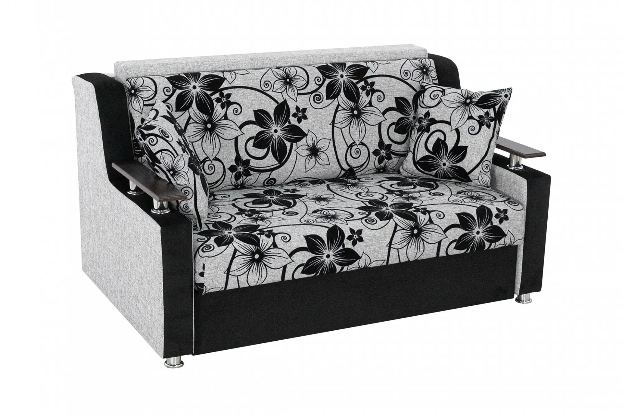 Диван « Гранд-2» Рогожка цветы СМ 140 (ШхГхВ) 1600х900х920 мм