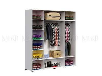 Шкаф «Ненси New» 4-х ств. Белый глянец (Ш*В*Г) 1800x2200x524 мм