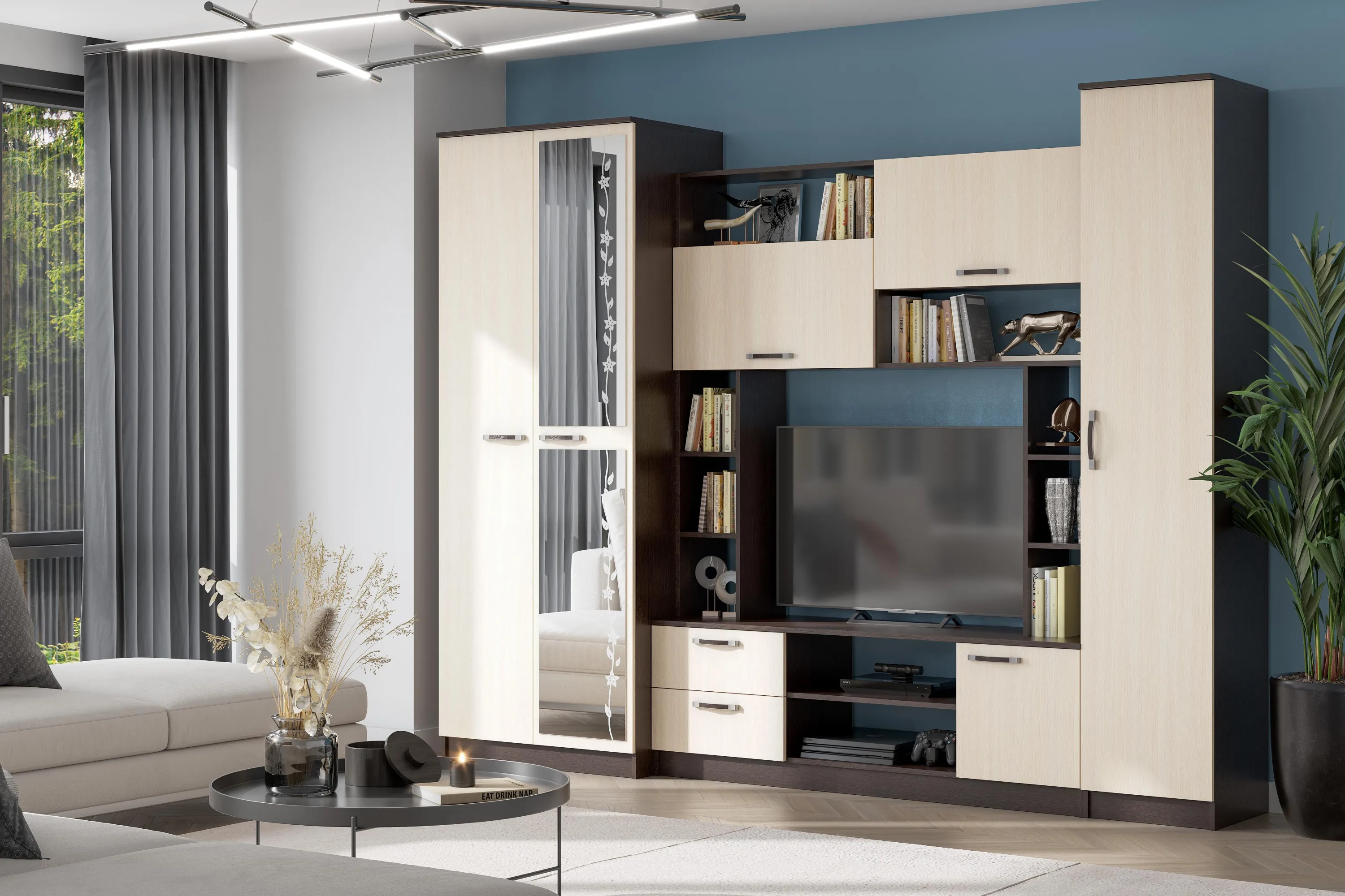 Комплект гостиной  Марта-11 венге дуб белфлор 270 см