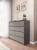 Комод «Челси» 8 ящиков Графит/графит (ШхВхГ) 1202х995х450 мм