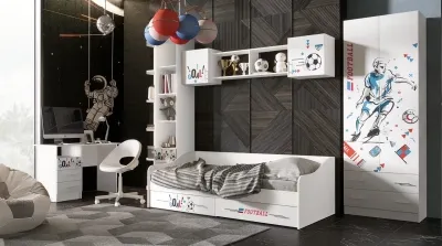 Надстройка «Вега» NEW boy белое дерево (ШхВхГ) 2032х450х280 мм