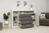 Комод «Ангара» Графит/Дуб Крафт Белый (Ш*В*Г) 1602х1040х476 мм