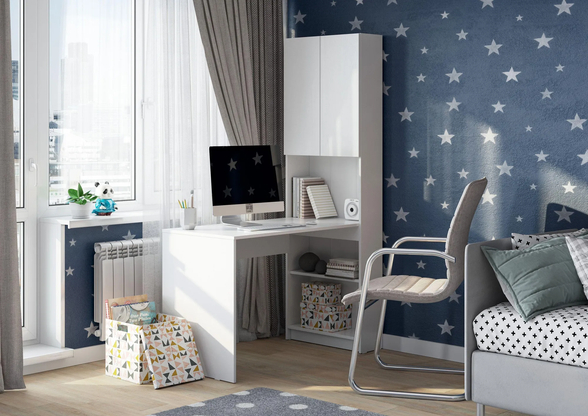 Стол письменный Майнд-01 белое дерево/белое дерево 120 см Стол письменный Майнд-01 белое дерево/белое дерево 120 см