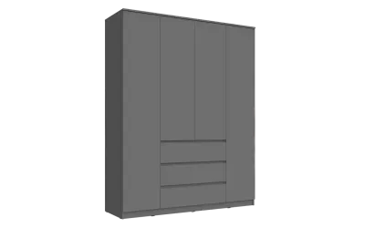 Шкаф «Челси» 1600 Графит/графит (ШхВхГ) 1602х2022х514 мм