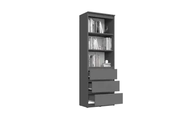 Стеллаж «Челси» Графит/графит (ШхВхГ) 602х1796х386 мм