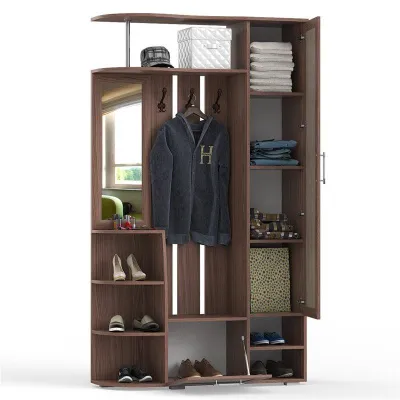 Прихожая «Ксения-2» Ясень-шимо светлый/темный (Ш*В*Г) 1200х2150х364 мм