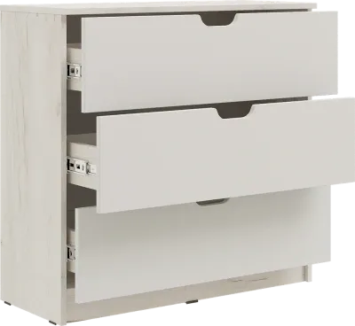 Комод Юниор-4 Шарли белый/крафт белый 80 см