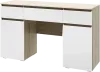 Туалетный столик « Ким » Сонома/Белый глянец (ШхВхГ) 1400х839х440 мм