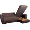 Угловой диван «Амстердам» Рогожка Коричневый (ШхГхВ) 2450*1570*870 мм