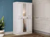 Шкаф «Александрина 3-х ств.» Белый глянец/белый 135 см