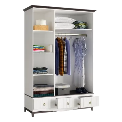 Шкаф 3х-ств « Вояж» Венге/Белый (Ш*Г*В) 1450*560*2135 мм