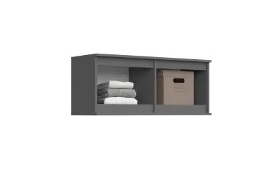 Полка навесная (Антресоль малая) «Челси» Графит/графит (ШхВхГ) 1002х412х354 мм