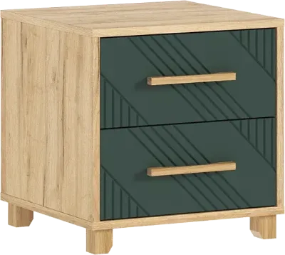 Тумбы «Ирис» Браш мени грин/Дуб крафт (ШхВхГ) 435*443*426 мм