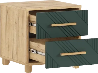 Тумбы «Ирис» Браш мени грин/Дуб крафт (ШхВхГ) 435*443*426 мм