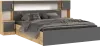 Кровать «Бася» Графит/Дуб крафт 1,6 с Порталом (ШхВхГ) 2335х1016х2229 мм