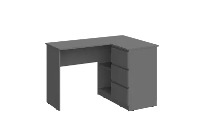 Стол письменный угловой «Челси» Графит/графит (ШхВхГ) 1300х768х904 мм