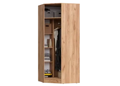 Шкаф угловой «Мартина» Графит/Дуб крафт (ШхВхГ) 850х2016х850 мм