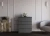 Комод «Челси» 800 (4 ящика) Графит/графит (ШхВхГ) 802х994х450 мм