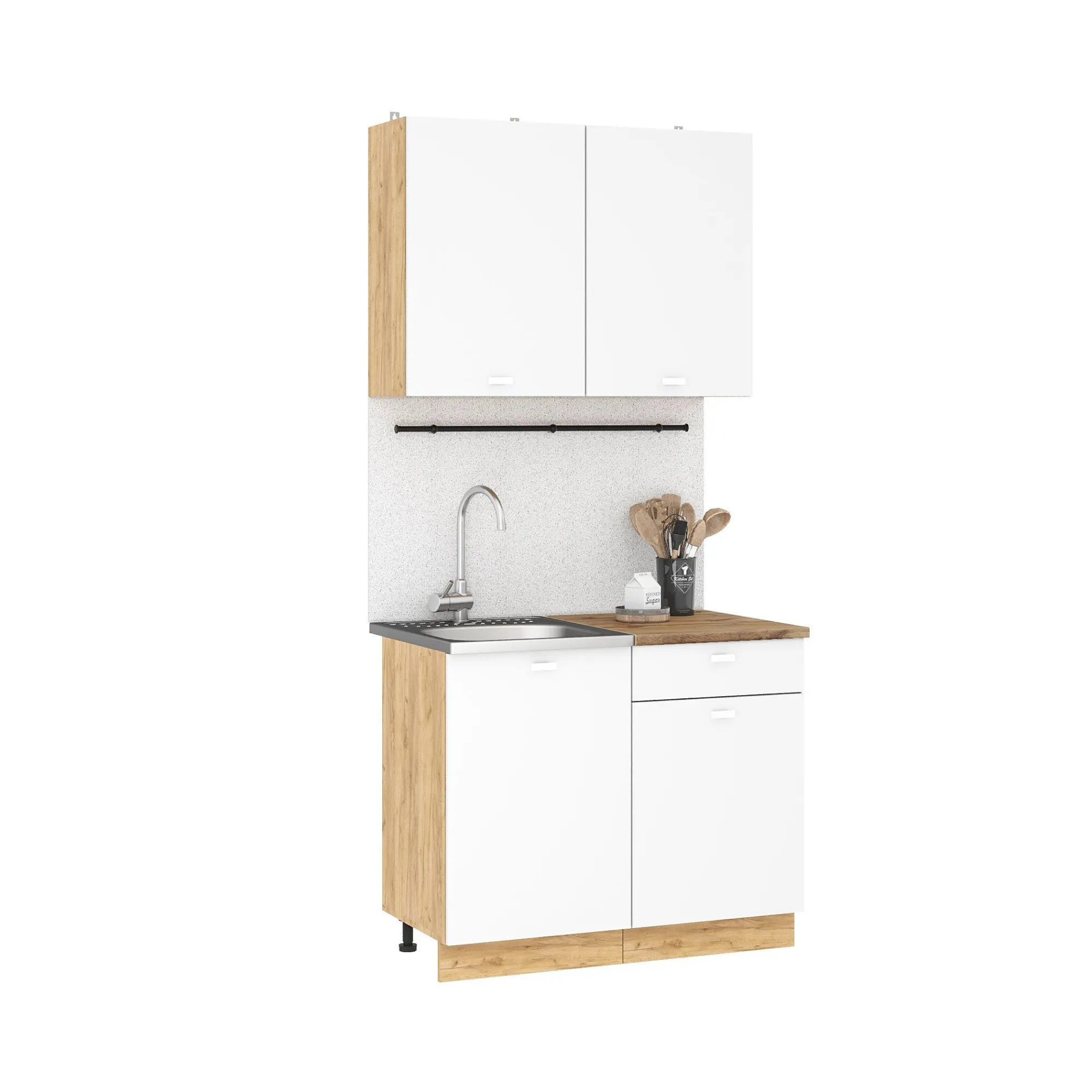 Кухня Дана 1,0 м белый/дуб крафт золотой