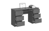 Стол письменный «Челси» 6 ящиков Графит/графит (ШхВхГ) 1386х768х490 мм