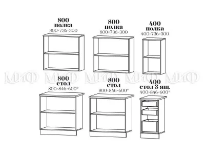 Кухня «Ирина» Белый 2 метра