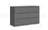 Комод «Челси» 1202 (6 ящиков) Графит/графит (ШхВхГ) 1202х768х450 мм