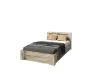 Спальня «Ривьера» Кровать 1.2 м Дуб Юкон/Бетон темный (ШхВхГ) 1267х800х2138 мм