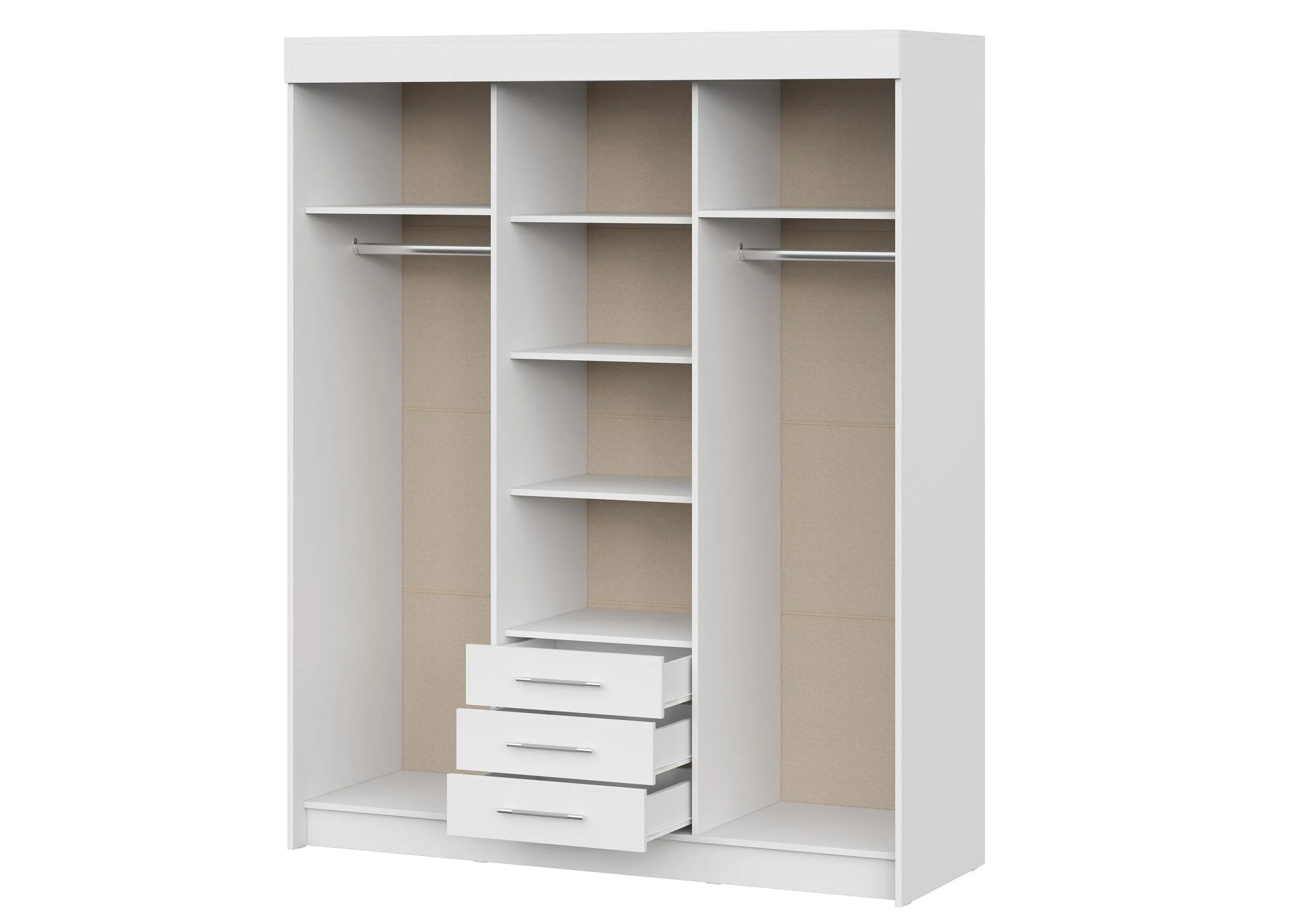 Шкаф-купе Фортуна белый/белый 170 см