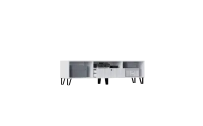 Тумба под ТВ малая Оливия Белый глянец/белый