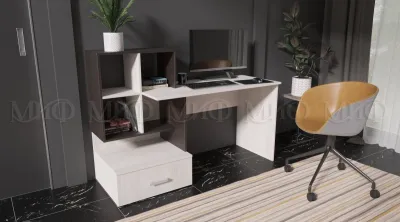 Стол компьютерный «№-8» Сандал светлый/ Дуб венге (Ш*В*Г) 1500х1050х550 мм