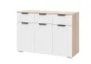 Комод Норд Line КМ03-1200 Софт пломбир Line/дуб сонома 120 см