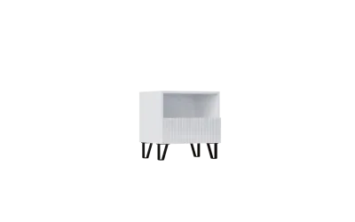 Тумбы прикроватные Оливия с 2 ящиками Белый глянец/белый 50 см