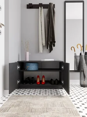 Антресоль-тумба универсальная «Челси» Графит/графит (ШхВхГ) 902х540х514 мм