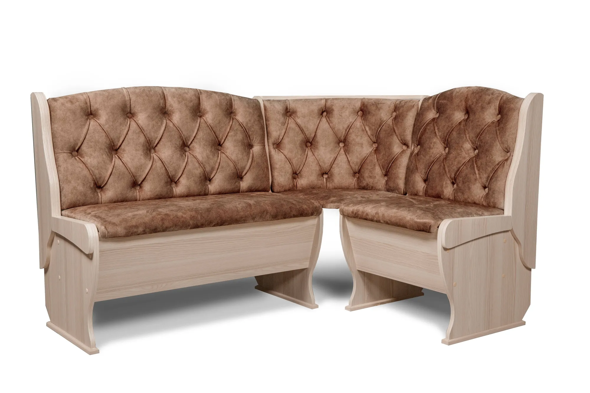 Кухонный уголок «Орхидея ЛЮКС» Ясень/Коньяк (ШхВхГ) 1500х850х1100 мм