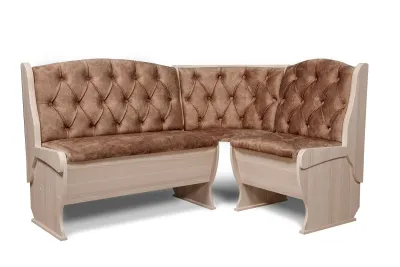 Кухонный уголок «Орхидея ЛЮКС» Ясень/Коньяк (ШхВхГ) 1500х850х1100 мм