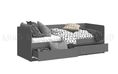 Кровать «Челси» 0.8 м (Детская) Графит/графит (ШхВхГ) 2036х700х840 мм