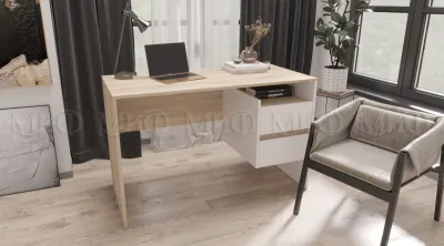 Стол компьютерный «№-9» Дуб сонома/Белый (Ш*В*Г) 1200х750х556 мм