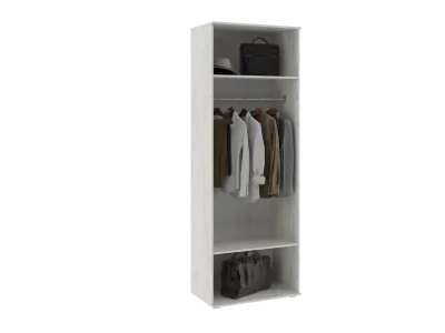 Шкаф платяной Ева NEW (800) Дуб крафт белый 80 см