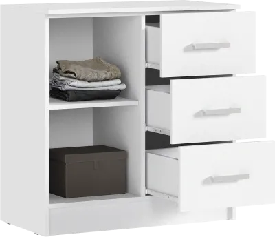 Комод «Бася» Белый 3ящ+1дверь (ШхВхГ) 800x816x430 мм