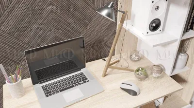 Стол компьютерный «№-2» Дуб сонома/Белый (Ш*В*Г) 1200х1302х500 мм