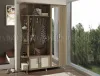 Прихожая «Ксения-1» Ясень-шимо светлый / Ясень-шимо темный ( Ш*В*Г) 1500х2150х370 мм