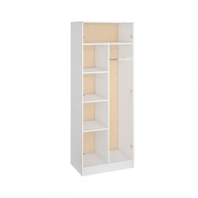 Шкаф Ронда с одним зеркалом ШК-20 белое дерево/белое дерево 80 см