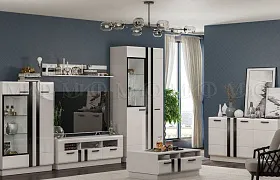 Гостиная Магнолия Белый глянец Гостиная Магнолия Белый глянец