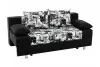 Евро-софа «Лана» Микровелюр Сити Черный (Ш*Г*В) 1870х950х950 мм