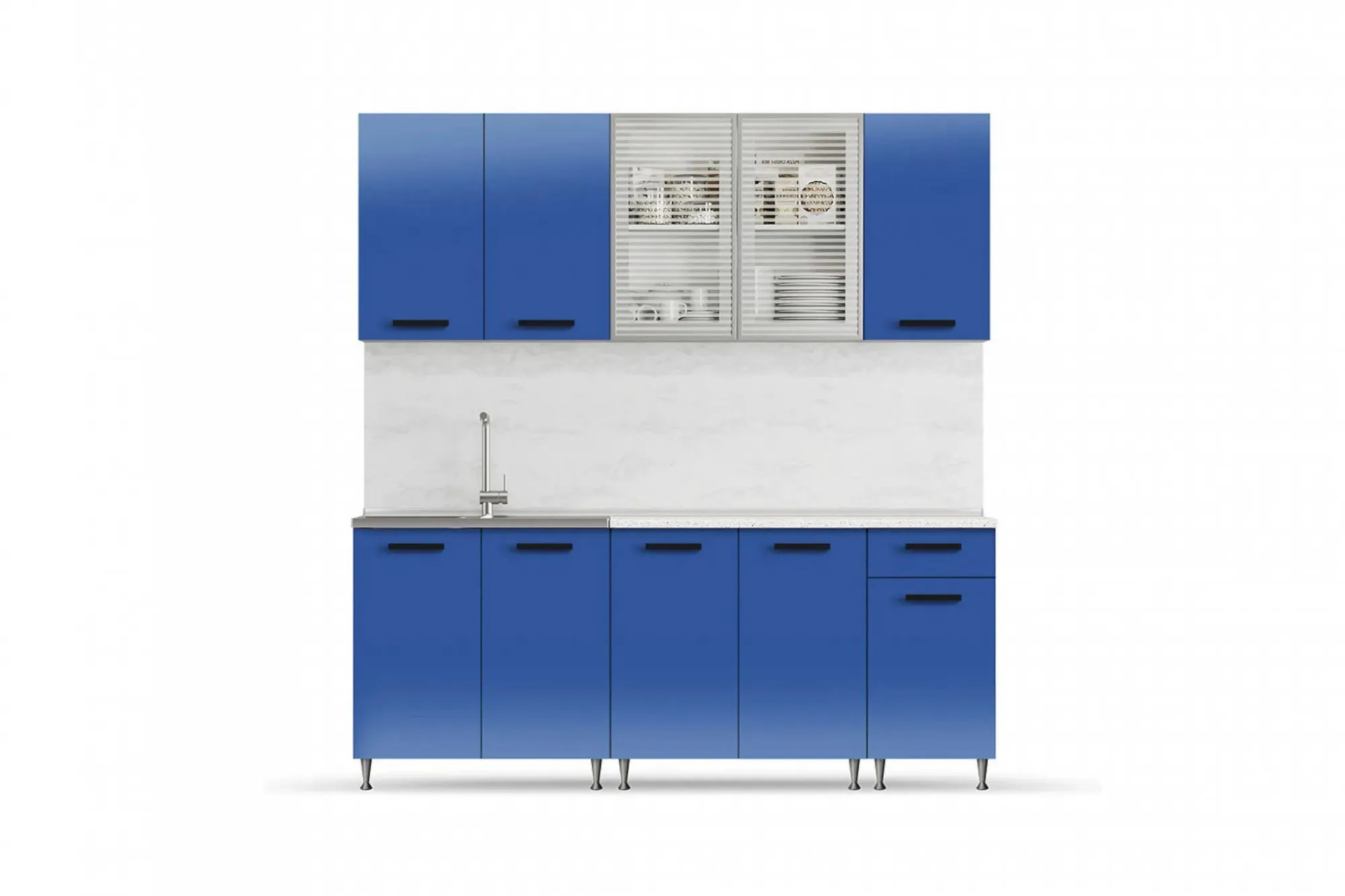 Кухня «Рио-1» 2 м (Синяя)